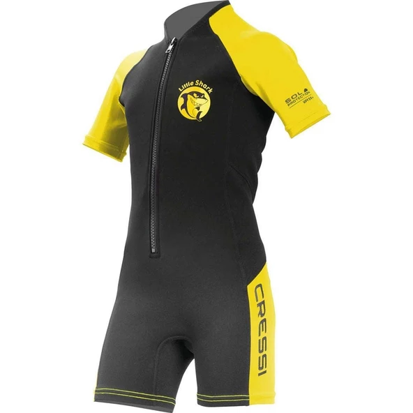 Cressi Little Shark Junior 2 mm Çocuk Shorty Dalış Elbisesi Sarı 3/4 YAŞ ürün görseli 1