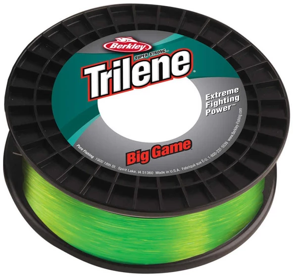 Berkley Trilene Big Game 0.60 mm 600m Fosforlu Yeşil Misina 25kg Çeker ürün görseli 1