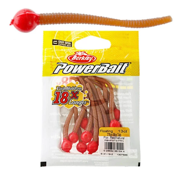 Berkley Powerbait Floating Mice Tails Orange Silver-Chartreuse 8 cm Silikon Yem 13 Adet ürün görseli 1