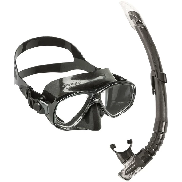 Cressi Marea+Gamma Black Yetişkin Maske Şnorkel Seti ürün görseli 1