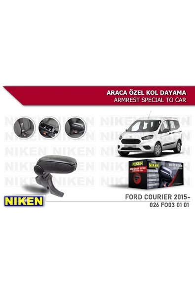 Ford Courier 2015- Kol Dayama Kolçak Geçmeli ABS Siyah ürün görseli 1