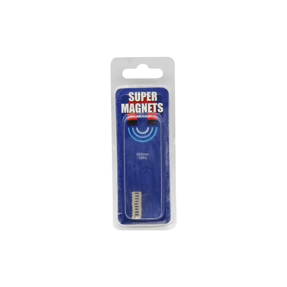 Super Magnets Mıknatıs 8x2mm 10lu Paket ürün görseli 1