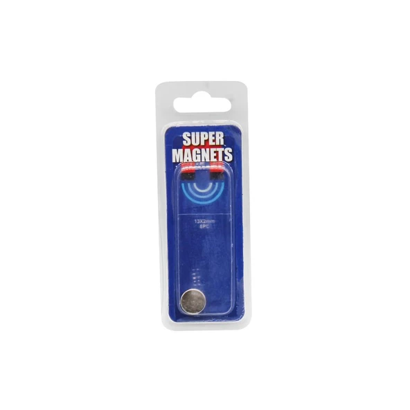 Super Magnets Mıknatıs 13x2mm 6lı Paket ürün görseli 1