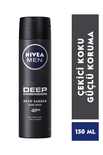 NIVEA MEN Deep Dimension Aktif Karbon Dark Wood x 3 ADET ürün görseli 1