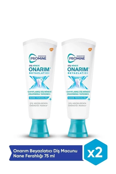 Sensodyne Promine Onarım Beyazlatıcı 75ml Diş Macunu x 2 ADET ürün görseli 1