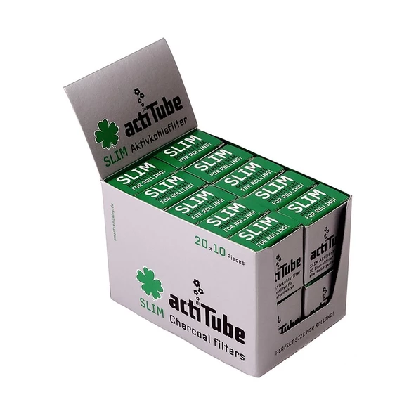 Actitube Karbonlu Pipo Filtresi 7mm 20 x 10'lu paket ürün görseli 1