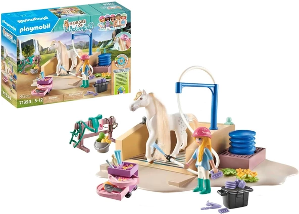 Playmobil Horses Of Waterfall 71354 Isabella & Lioness Yıkama Alanlı, Kapsamlı At Bakımı, Geniş Binicilik ve Birlikte Se ürün görseli 1