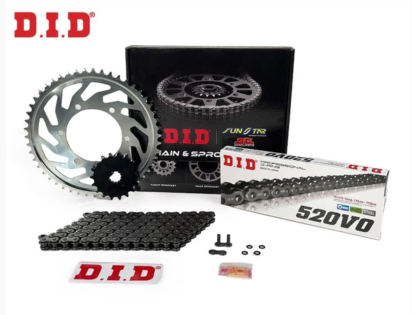 Did-Sunstar 2000-2019 Suzuki DRZ400 S Uyumlu Zincir Dişli Set Oring Zincir Çelik Renk ürün görseli 1