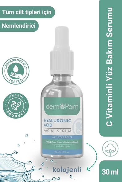 dermoPoint Canlandırıcı Aydınlatıcı Hyalüronik Asit Cilt Serumu 30 ml Nem Bombası Kolajen ürün görseli 1