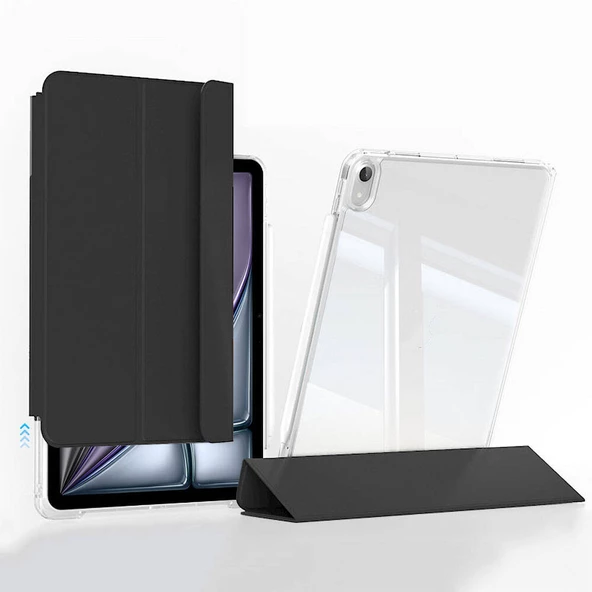Apple iPad Air 11 2024 Kılıf Magnetik Ayrılabilen Airbagli  Sliding Tablet Kılıfı ürün görseli 1