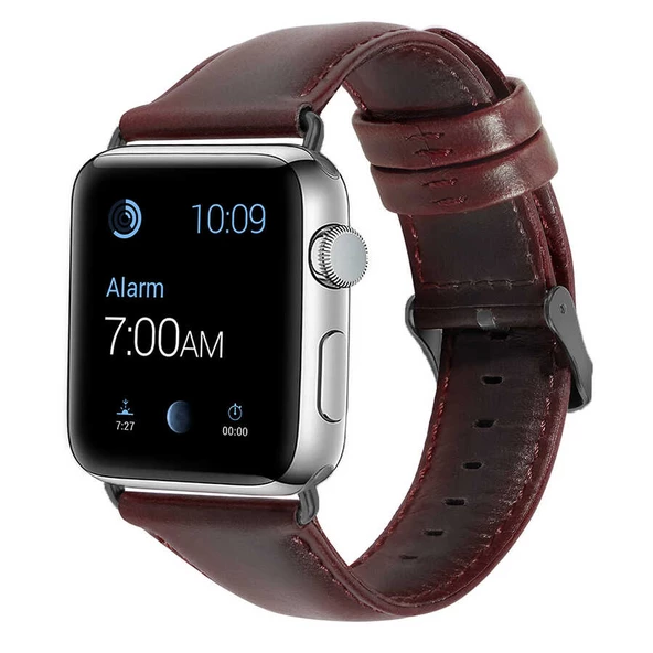 Apple Watch 42mm Luxury Leather Deri Kordon - Resim 8
