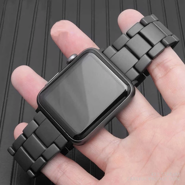 Apple Watch 40mm Mat Seramik Metal Kordon - Resim 7