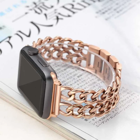 Apple Watch 38mm Cowboy Metal Kordon - Resim 6