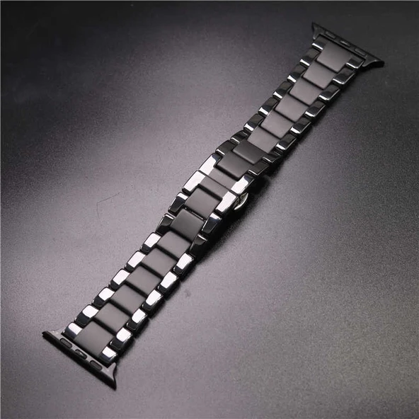 Apple Watch 40mm Mat Seramik Metal Kordon - Resim 12