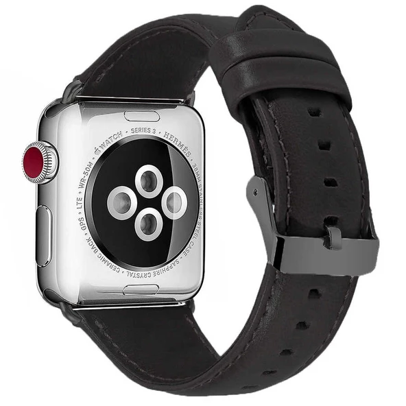 Apple Watch 42mm Luxury Leather Deri Kordon - Resim 12