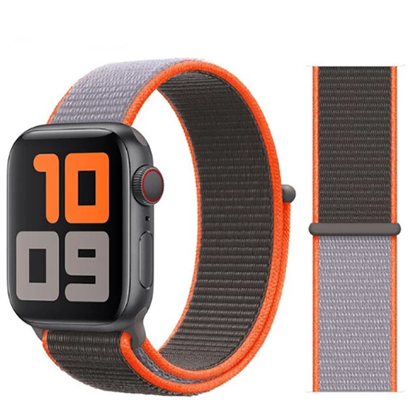 Apple Watch 42mm KRD-03 Hasır Kordon - Resim 9