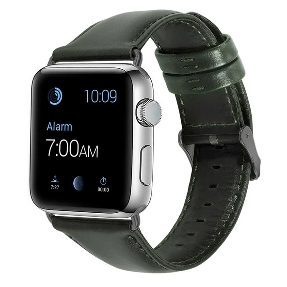 Apple Watch 42mm Luxury Leather Deri Kordon - Resim 6