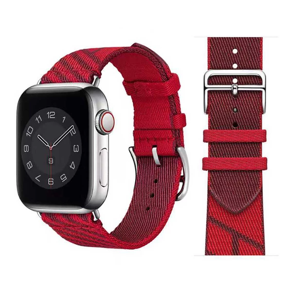Apple Watch 38mm KRD-51 Hasır Kordon - Resim 3