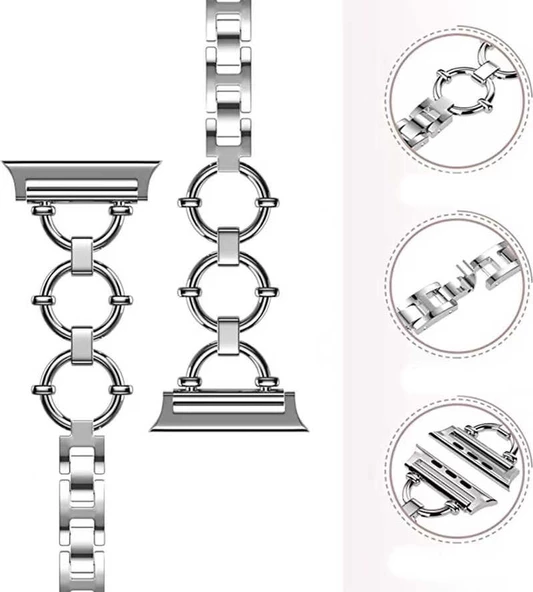 Apple Watch 42mm KRD-56 Metal Kordon - Resim 6