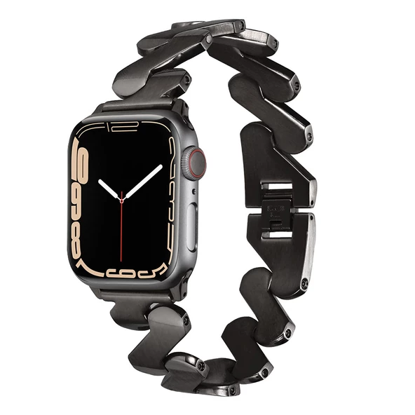 Apple Watch 7 41mm Kordon KRD-80 Metal Strap Kayış ürün görseli 1