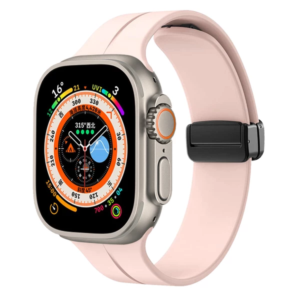 Apple Watch 7 45mm  KRD-84 Silikon Kordon - Resim 6