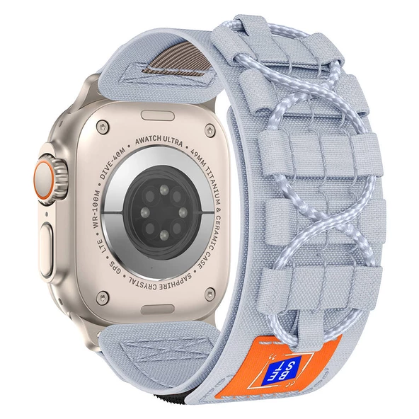 Apple Watch Ultra 49mm  KRD-99 Hasır Kordon - Resim 4