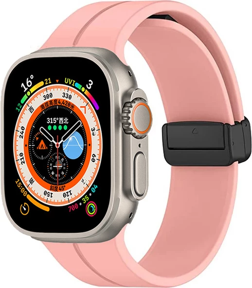 Apple Watch 7 45mm  KRD-84 Silikon Kordon - Resim 10