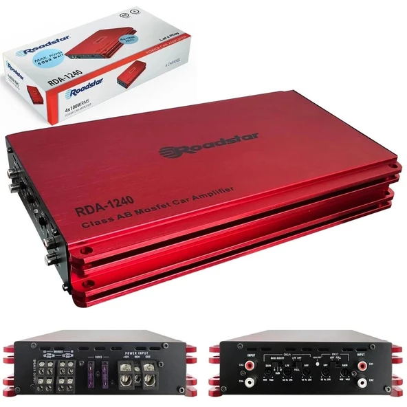 ROADSTAR RDA-1240 Oto Anfi Stereo 5000 Watt 4 Kanal ürün görseli 1