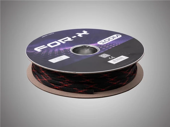 FOR-X X-110KS KIRMIZI SİYAH KABLO ÇORABI 100MT ürün görseli 1