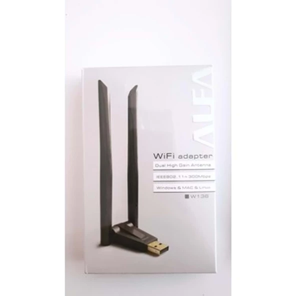 ALFANET W136 USB 300MBPS ÇİFT ANTENLİ WİRELESS ADAPTÖR ürün görseli 1