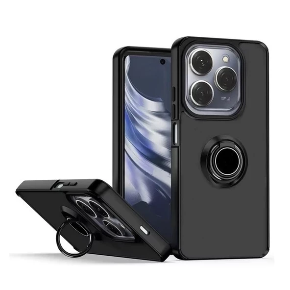 Gpack İnfinix Hot 40 Pro Kılıf Montreal Yüzüklü Mıknatıslı Silikon ürün görseli 1