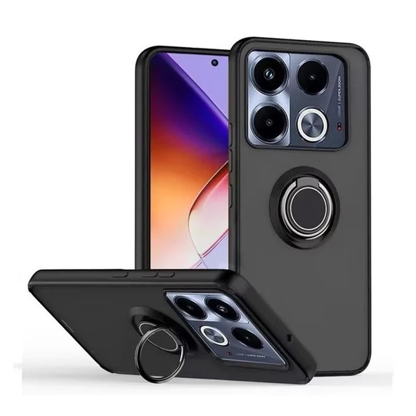 Gpack İnfinix Note 40 Pro Kılıf Montreal Yüzüklü Mıknatıslı Silikon ürün görseli 1