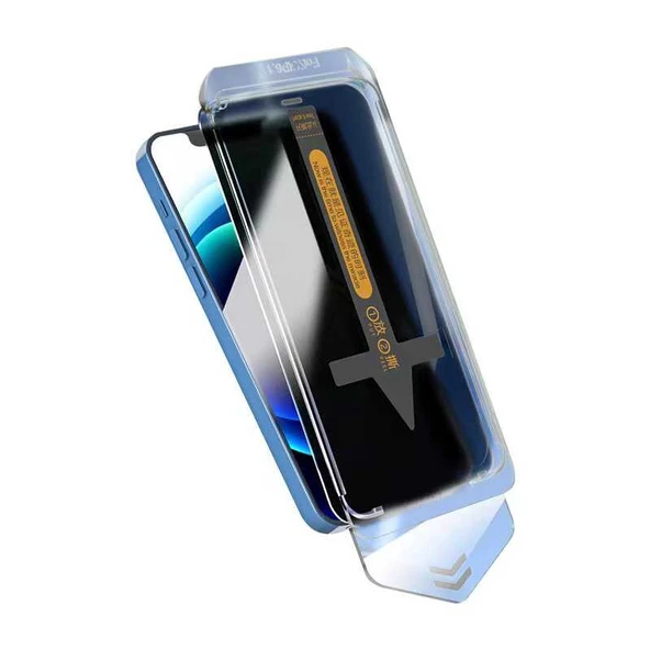 Gpack Apple iPhone 12 Pro Max Ekran Koruyucu Hayalet Süper Fast Privacy Film Siyah ürün görseli 1