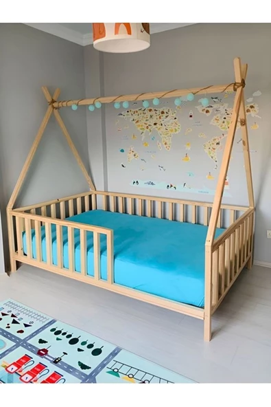 KÖŞK MOBİLYA Rüya Model Montessori Yatak Ahşap Yatak 90x190 Uyumlu Montessori Yatak ürün görseli 1