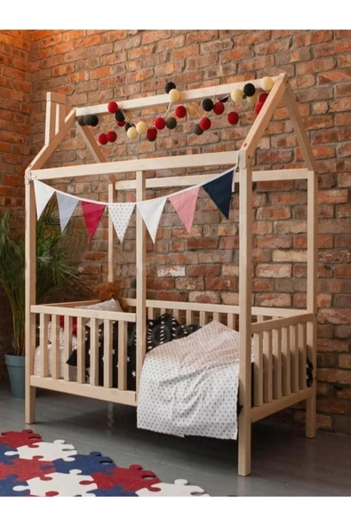 KÖŞK MOBİLYA Çatılı Montessori Yatak  70x110 Yatak Uyumlu ürün görseli 1