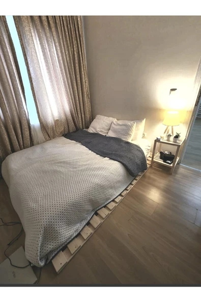 KÖŞK MOBİLYA Yer Yatağı Ahşap Yerden Model Organik Unisex Modern Yatak 80x160 Yatak Uyumlu ürün görseli 1