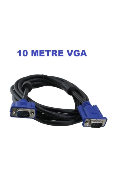10 Metre Vga Kablo Görüntü Aktarım Kablosu Çift Filtreli Bakır ürün görseli 1