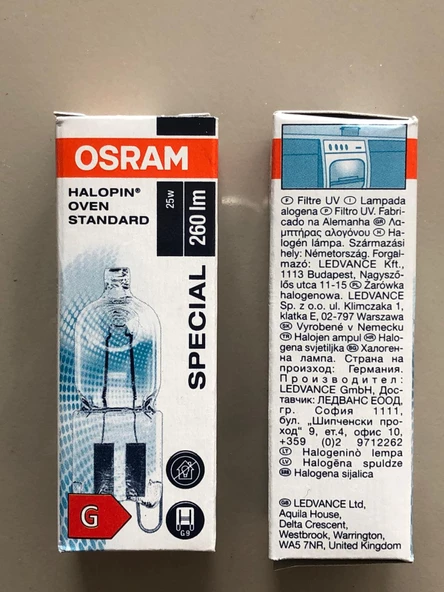 3 ADET OSRAM G9 25W 260 LÜMEN FIRIN LAMBASI ürün görseli 1
