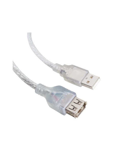 Cg İthalat POWERMASTER 1.5 METRE 2.0V ŞEFFAF USB UZATMA KABLOSU ürün görseli 1