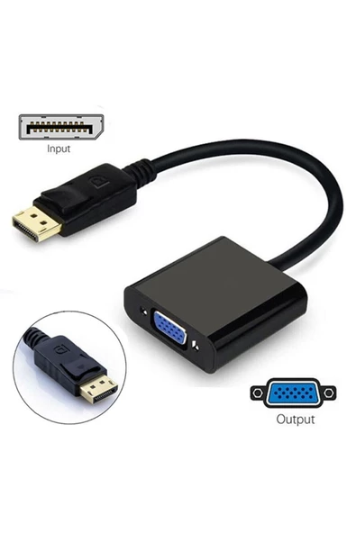 Displayport To Vga Çevirici Adaptör Display Port ürün görseli 1