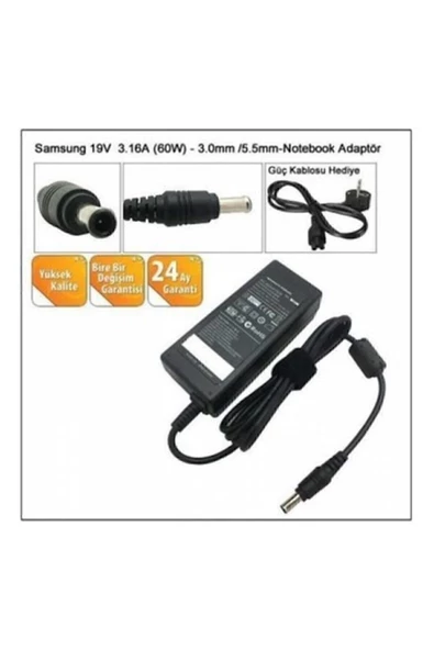 Samsung Tüm Modeller Için Notebook Adaptör 5,0 X 3.0 Şarj Aleti ürün görseli 1
