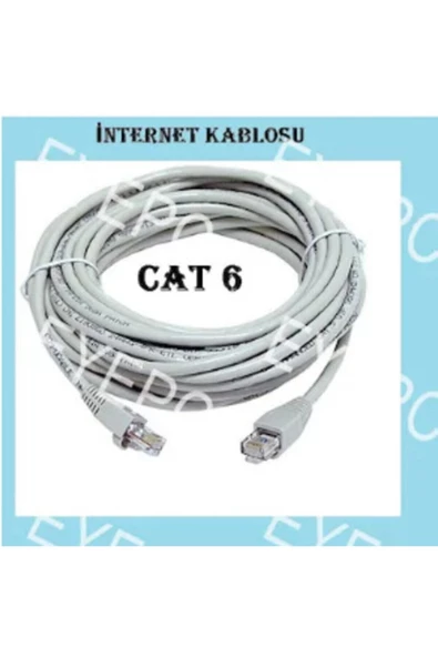 10 Metre Internet Kablosu Cat 6 Bakır Kablo ürün görseli 1
