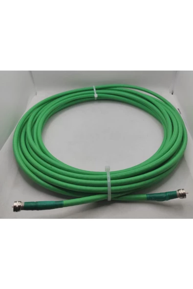 25 Metre Yeşil Uydu Anten Kablosu Rg6 U4 64 Telli Ultra Hd 4k Uçları Takılı ürün görseli 1