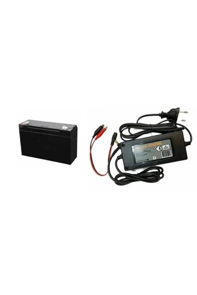 6v 12ah Mercedes Akülü Araba Uyumlu 6v 12ah 6 Volt Akü 6 Volt 12 Amper Akü + 3.5 Amper Akü Şarj ürün görseli 1