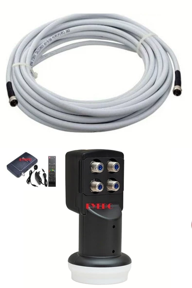 35 Metre Uydu Anten Kablosu+4 Lü Lnb+hd Uydu Set ürün görseli 1