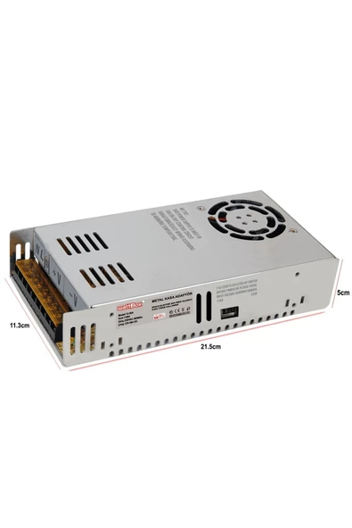 Adaptör 12v 30a Metal Kasa Fanlı - Resim 2