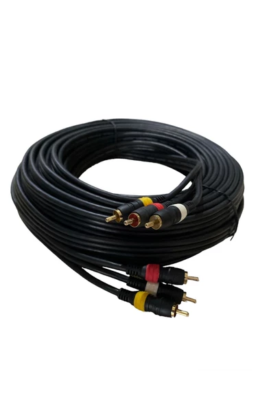 3 RCA + 3 RCA 20 METRE KABLO SES AKTARIM KABLOSU ürün görseli 1