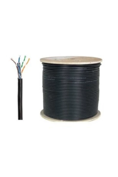 120 Metre Cat 6 Dış Ortam Internet Kablosu Modem Pc Bilgisayar Uçları Takılı Test Edilmiş Garantili ürün görseli 1