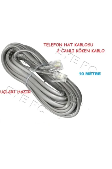 10 Metre 2 Canli Hat Modem Arasi Kablo ürün görseli 1