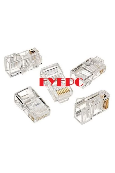 50 Adet Rj45 Cat5 Cat6 Uç Jak Kablo Ucu Soketi ürün görseli 1